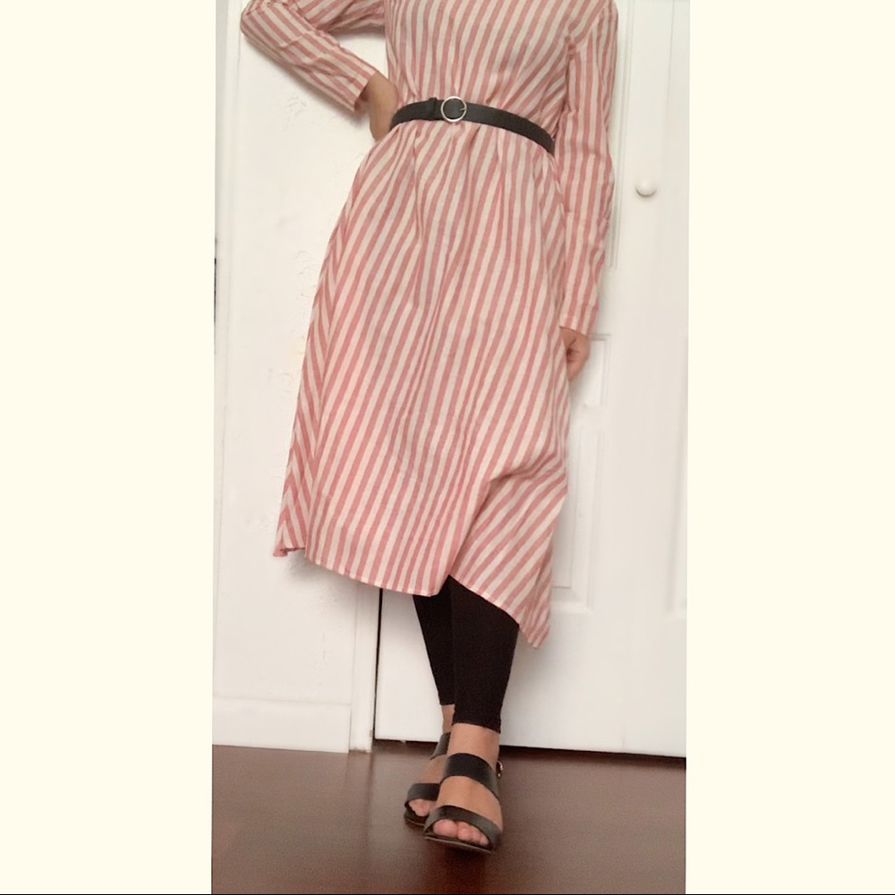 Red and White Striped Dress